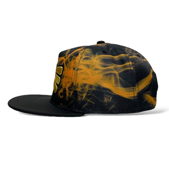 Hecho en Mexico Eagle Snapback Baseball Cap, Gold 3D Embroidery, Flat Brim - Picture 4 of 6